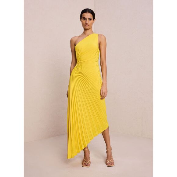 A.L.C. Delfina Matte Pleated Dress - Picture 1 of 12